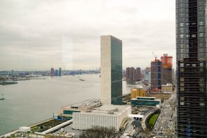 UN Headquarters, View out of The Consulate General of Germany, 871 United Nations Plaza, New York © Dr. Oda Cordes